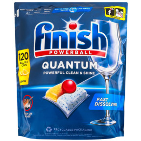 Таблетки для посудомоечной машины Finish Quantum Powerful Clean & Shine 120 шт 